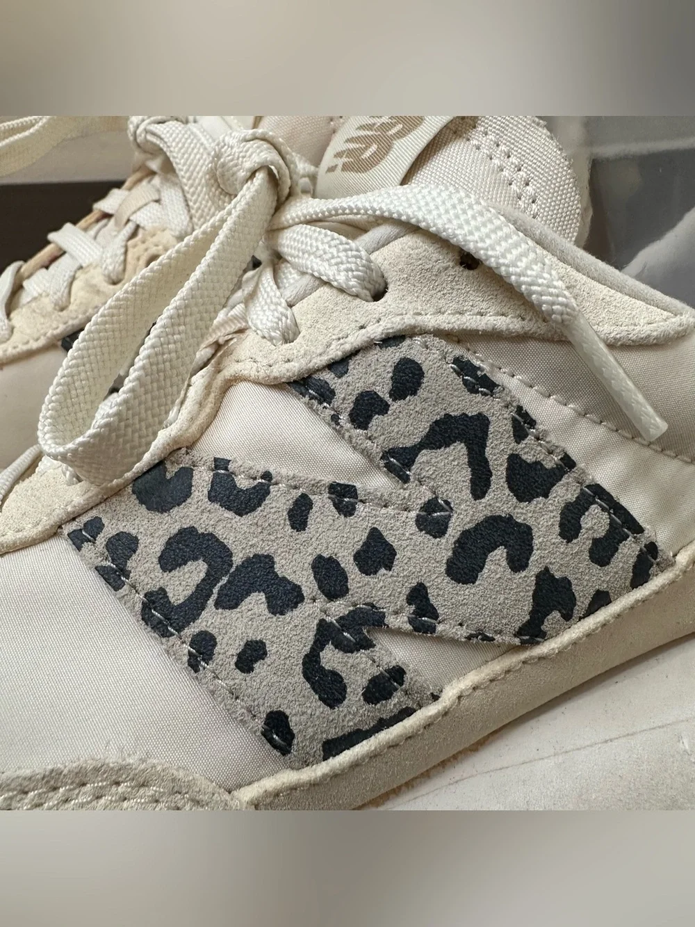 New Balance 237 Women’s Low Top Lace-Up Sneakers Leopard Accent, Size 9, Causal
